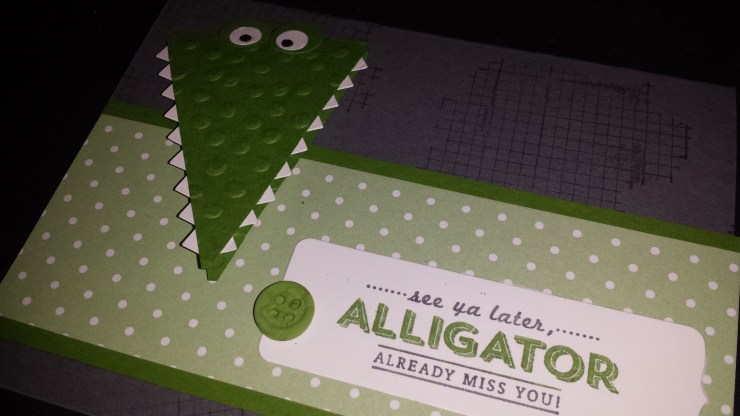 Large Alligator Card
