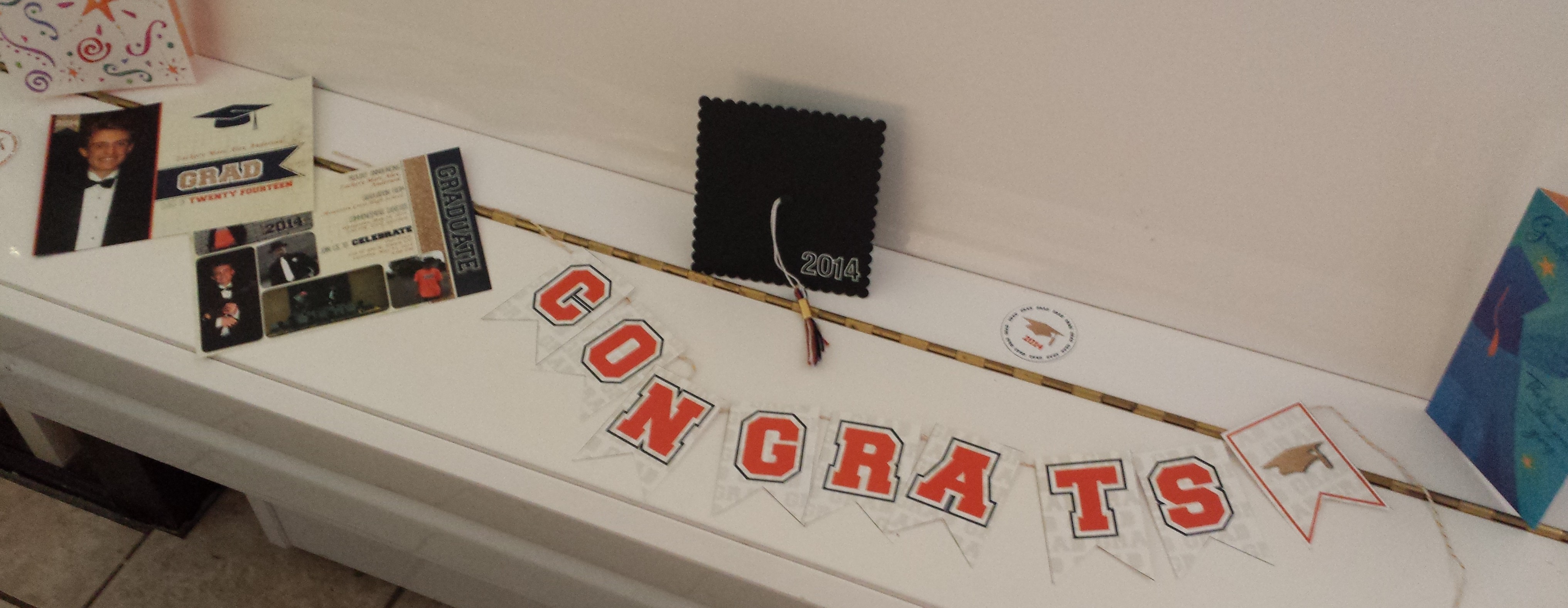 Graduation decorations close up