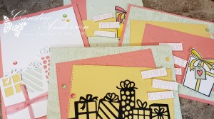 Sneak Peak of the cards you will get in the Birthday Cheer Class Kit.