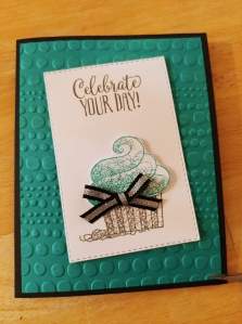 Hello Cupcake SAB card by a fellow stampin demonstrator