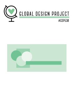 Logo of the Global Design Project featuring a globe icon with a heart, accompanied by the text 'GLOBAL DESIGN PROJECT' and the hashtag '#GDP530'. Below is a simple design with circular shapes in green and white, set against a light green background.
